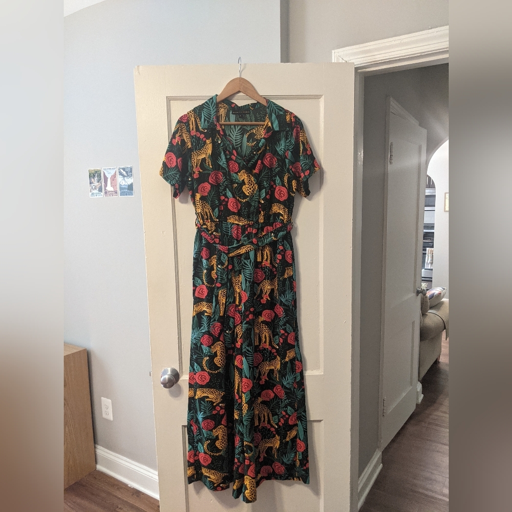 America & Beyond Jaguar Dreams Print Jumpsuit